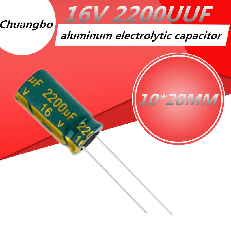 10pcs-100pcs 2200UF 16V 10*20 Low ESR/Impedance high frequency aluminum electrolytic capacitor size 10*20MM 16V 2200UF 20%
10pcs-100pcs 2200UF 16V 10*20 Low ESR/Impedance high frequency aluminum electrolytic capacitor size 10*20MM 16V 2200UF 20%