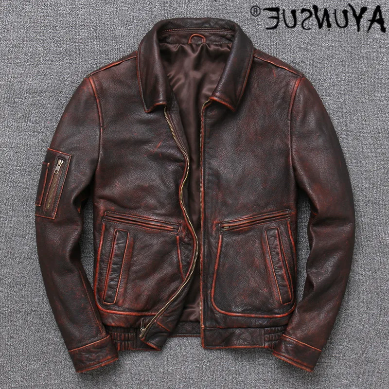 100% leather jacket, men's motorcycle and motorcycle, retro, slim, fashionable, novel
100% leather jacket, men's motorcycle and motorcycle, retro, slim, fashionable, novel