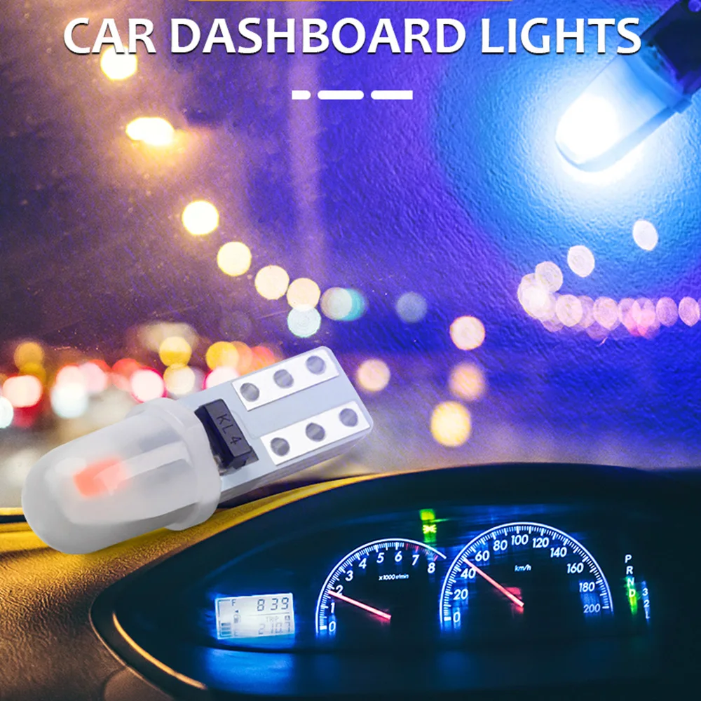 

Светодиодсветодиодный автомобильные лампы YSY T5, 10 шт., лампы для приборной панели без полярности, лампа 2-3014 SMD для дверного номерного знака, б...