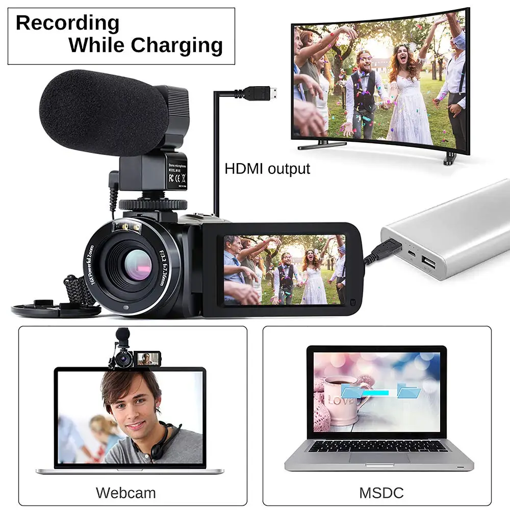 New 4K Video Camcorder 48MP WIFI Live Streaming Vlogging for Youbute Landscape Touch Screen Night Vision Digital Zoom Camera
New 4K Video Camcorder 48MP WIFI Live Streaming Vlogging for Youbute Landscape Touch Screen Night Vision Digital Zoom Camera