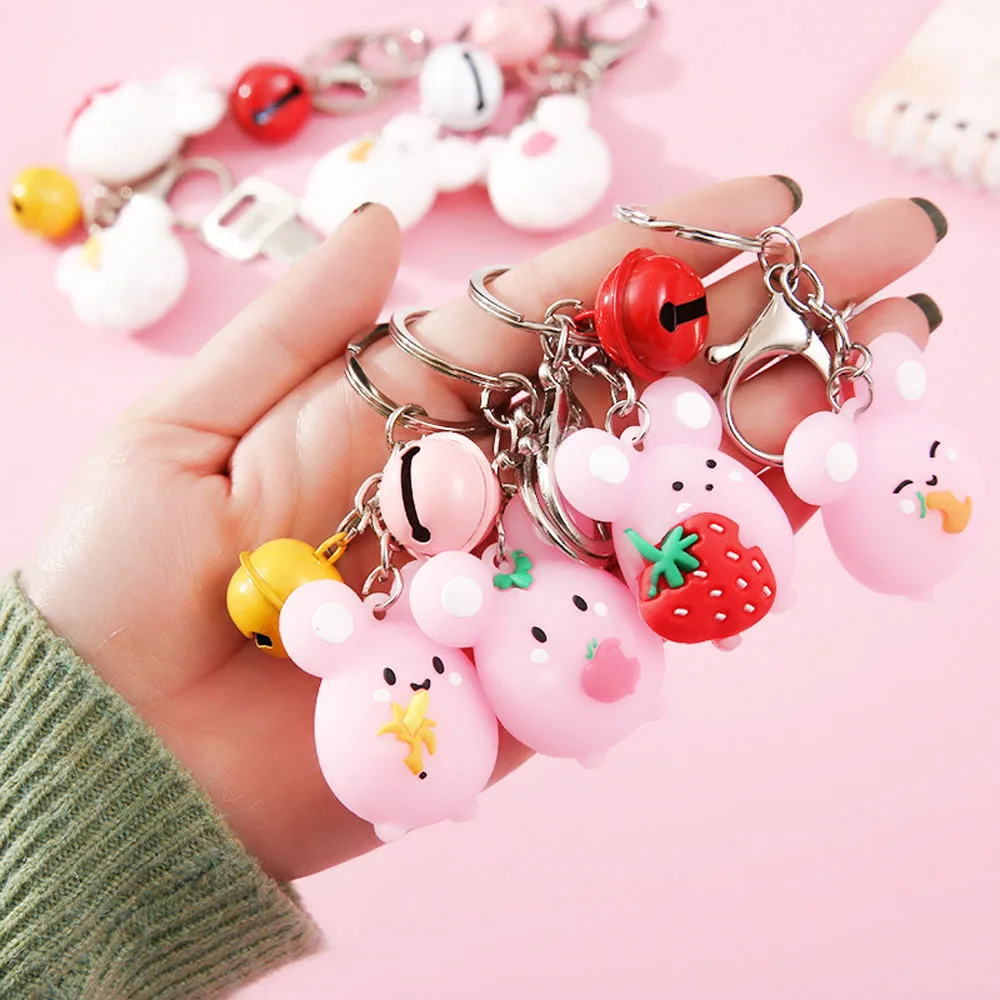 New Cute Cartoon Mouse Keychain Key Ring For Baby Kids Bell Animal Fruit Srawberry Pear Bag Key Chains Jewelry Gifts
New Cute Cartoon Mouse Keychain Key Ring For Baby Kids Bell Animal Fruit Srawberry Pear Bag Key Chains Jewelry Gifts