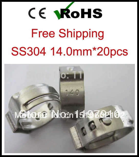 Бесступенчатые шлангы SS304 14 0 мм x 20 шт. нержавеющая сталь 304|hose clamp|hose clamp stainless