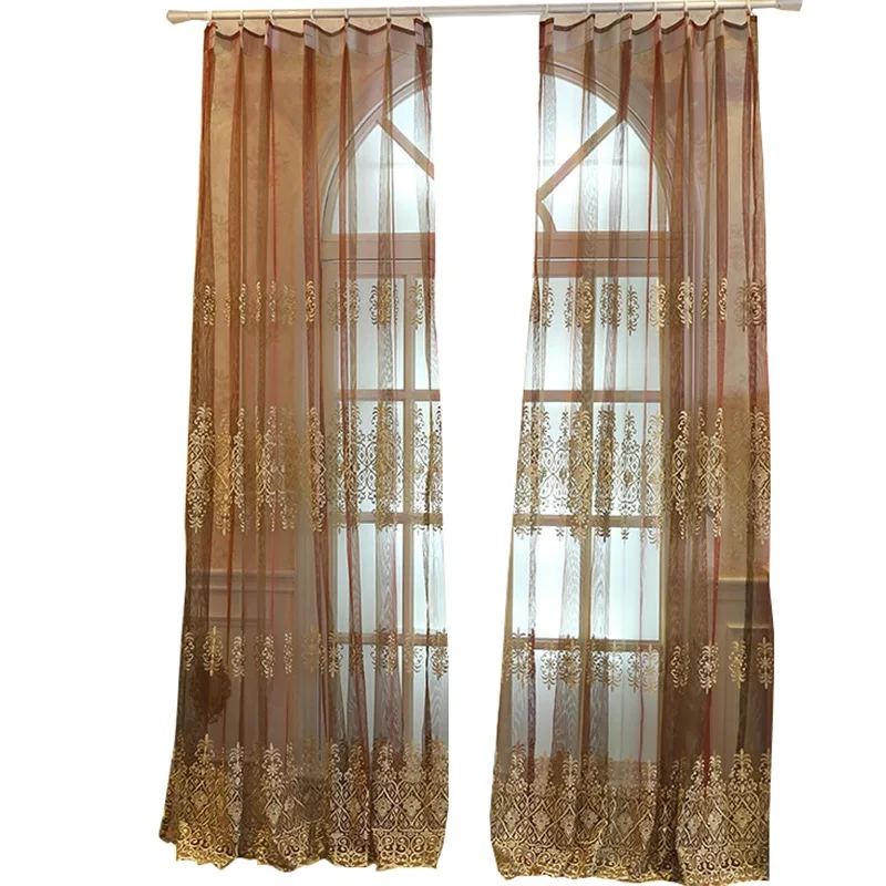 European-Style Luxury Water-soluble Embroidered Window Screen Lace Tulle Curtain Finished Custom For Living Room Bedroom Voile#4 
European-Style Luxury Water-soluble Embroidered Window Screen Lace Tulle Curtain Finished Custom For Living Room Bedroom Voile#4
