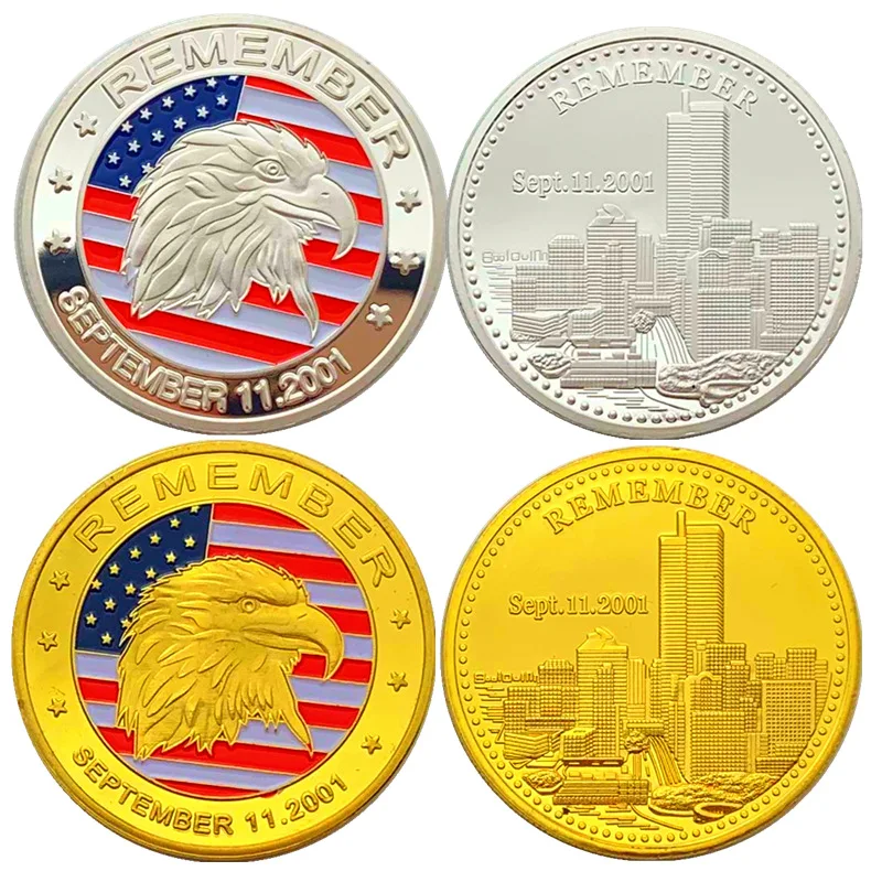 United States 911 Statue of Liberty Gold Plated Commemorative Collectible Coin Gift Lucky Coin 
United States 911 Statue of Liberty Gold Plated Commemorative Collectible Coin Gift Lucky Coin
