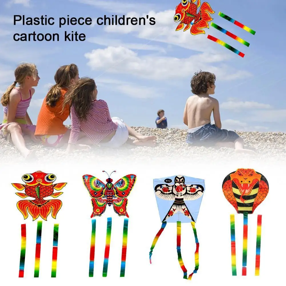 Children's cartoon plastic goldfish snake animal kite accessory with handle outdoor toy flying kite string for adults
Children's cartoon plastic goldfish snake animal kite accessory with handle outdoor toy flying kite string for adults