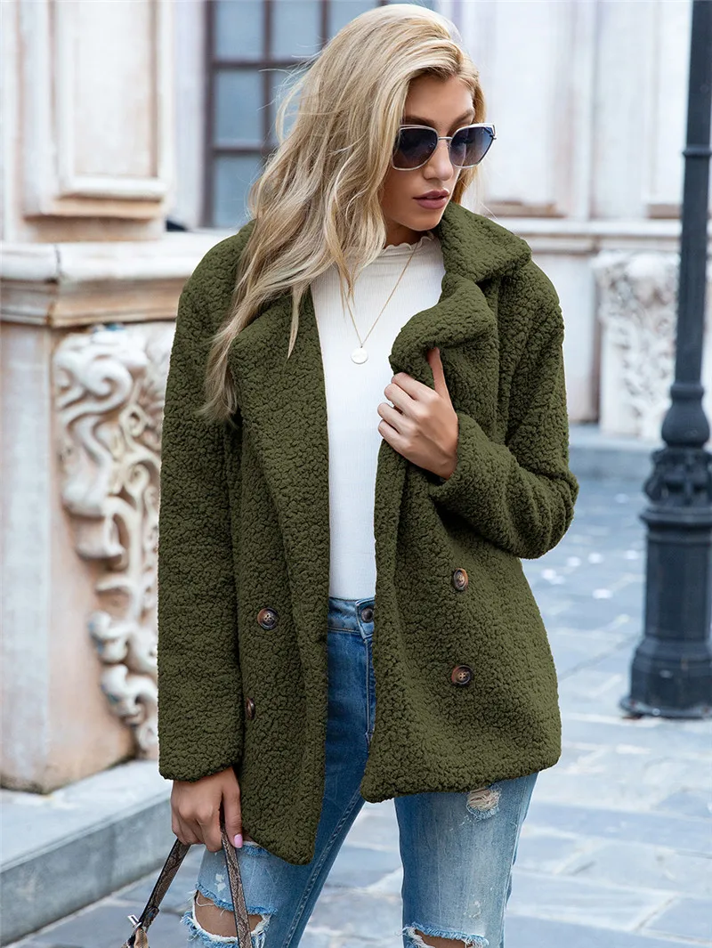 Faux Fur Coat Women 2021 Autumn Winter Warm Soft Buttons Jacket Female Plush Overcoat Pocket Casual Teddy Cardigan Outwear S-5XL
Faux Fur Coat Women 2021 Autumn Winter Warm Soft Buttons Jacket Female Plush Overcoat Pocket Casual Teddy Cardigan Outwear S-5XL