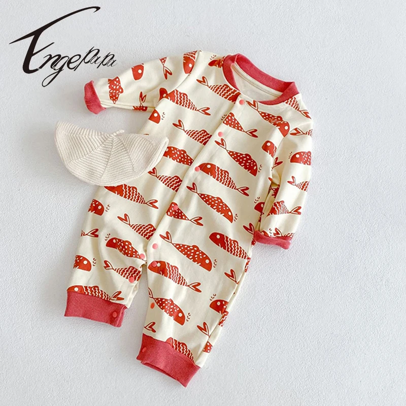 Engepapa 2021 Korean Style Baby Boy Girl Printed Red Fish Romper Newborn Baby Long Sleeves Bodysuit Jumpsuit Toddle Baby Clothes
Engepapa 2021 Korean Style Baby Boy Girl Printed Red Fish Romper Newborn Baby Long Sleeves Bodysuit Jumpsuit Toddle Baby Clothes