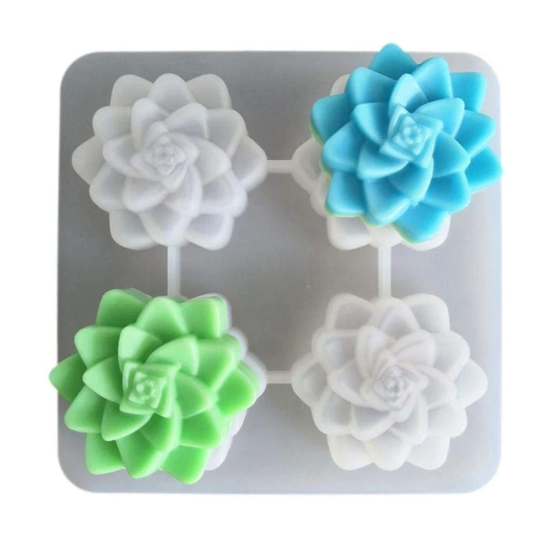 Succulent Plants Flower Glycerin Handmade Soap 3D Mold, Silicone Mold, Food Grade Silicone, Suitable for Cake Decoration, Candy, 
Succulent Plants Flower Glycerin Handmade Soap 3D Mold, Silicone Mold, Food Grade Silicone, Suitable for Cake Decoration, Candy,