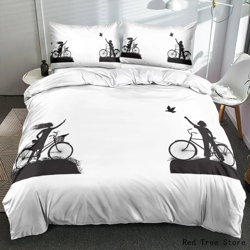 White Luxury 3d Printing Cartoon Bedding Set Romantic Gifts with Duvet Cover and Pillowcase No Insert Single Double Queen Sizes 
White Luxury 3d Printing Cartoon Bedding Set Romantic Gifts with Duvet Cover and Pillowcase No Insert Single Double Queen Sizes