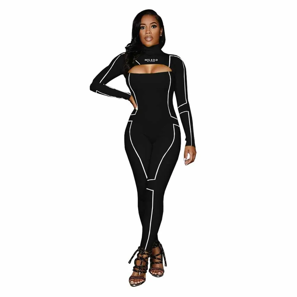 Fashion Workout Sportwear Fitness Jumpsuits Women Letter Striped Spliced Slim Sporty Overall Activewear Cut Out Skinny Playsuit
Fashion Workout Sportwear Fitness Jumpsuits Women Letter Striped Spliced Slim Sporty Overall Activewear Cut Out Skinny Playsuit