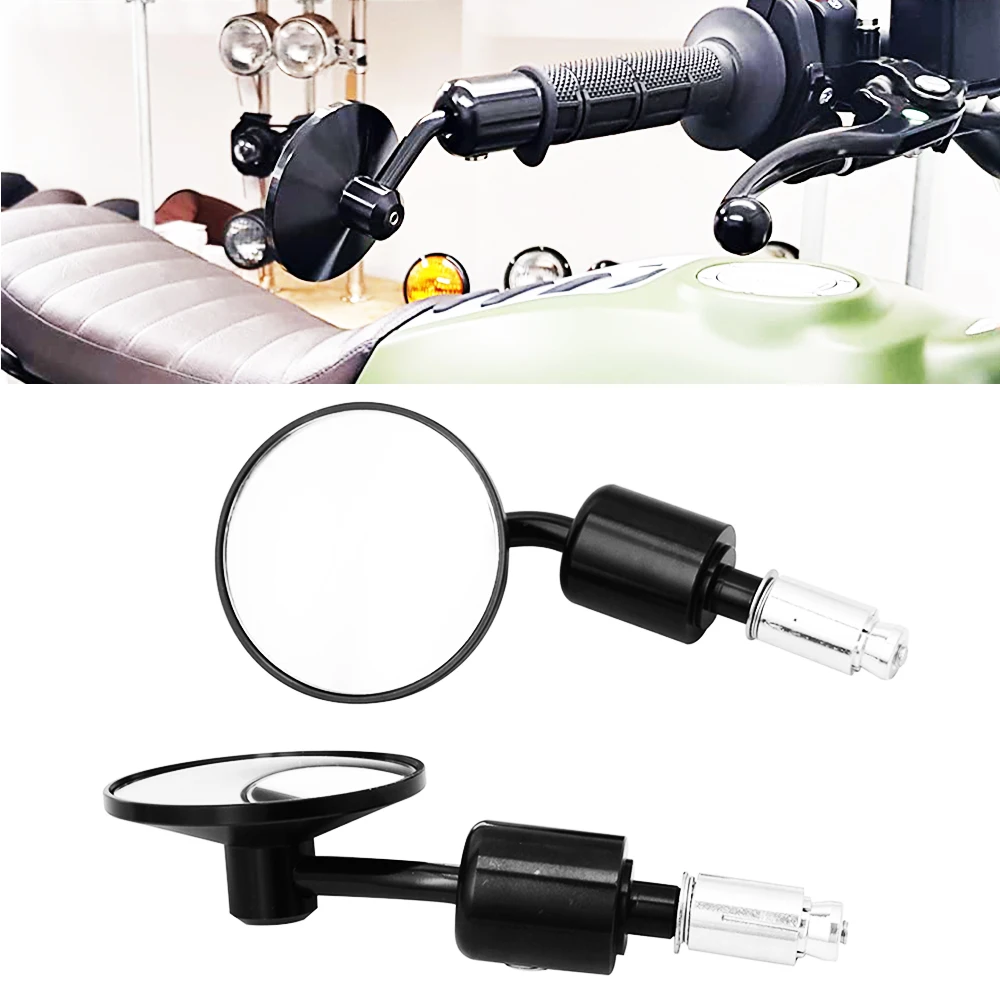 Black CNC Machined Aluminium Round Bar End Mirrors for Kawasaki Yamaha Honda Suzuki Motorbike Motorcycle 22mm 7/8" Handlebars
Black CNC Machined Aluminium Round Bar End Mirrors for Kawasaki Yamaha Honda Suzuki Motorbike Motorcycle 22mm 7/8" Handlebars