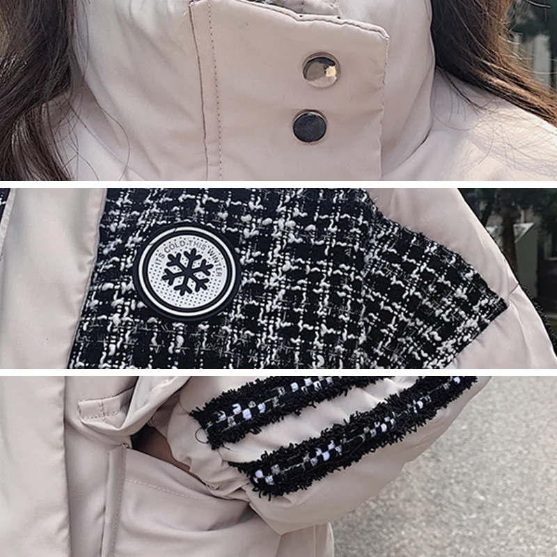 2020 Thick Parkas Women Patchwork Plus Size Winter Jackets Women's Korean Style Printing Stand Collar Loose Overcoat Female 
2020 Thick Parkas Women Patchwork Plus Size Winter Jackets Women's Korean Style Printing Stand Collar Loose Overcoat Female