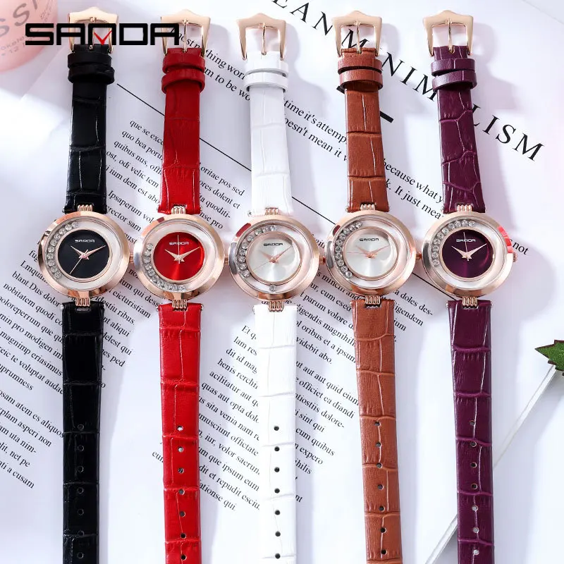 The new Women's watch fashion simple atmosphere double-sided leather strap three-pin red diamond waterproof ladies quartz watch
The new Women's watch fashion simple atmosphere double-sided leather strap three-pin red diamond waterproof ladies quartz watch