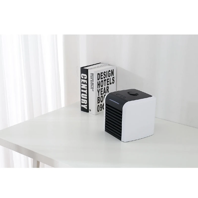 Air Cooler, Mini Portable Air Conditioner Fan Noiseless Evaporative Air Humidifier, Personal Air Conditioner, LED Night 
Air Cooler, Mini Portable Air Conditioner Fan Noiseless Evaporative Air Humidifier, Personal Air Conditioner, LED Night