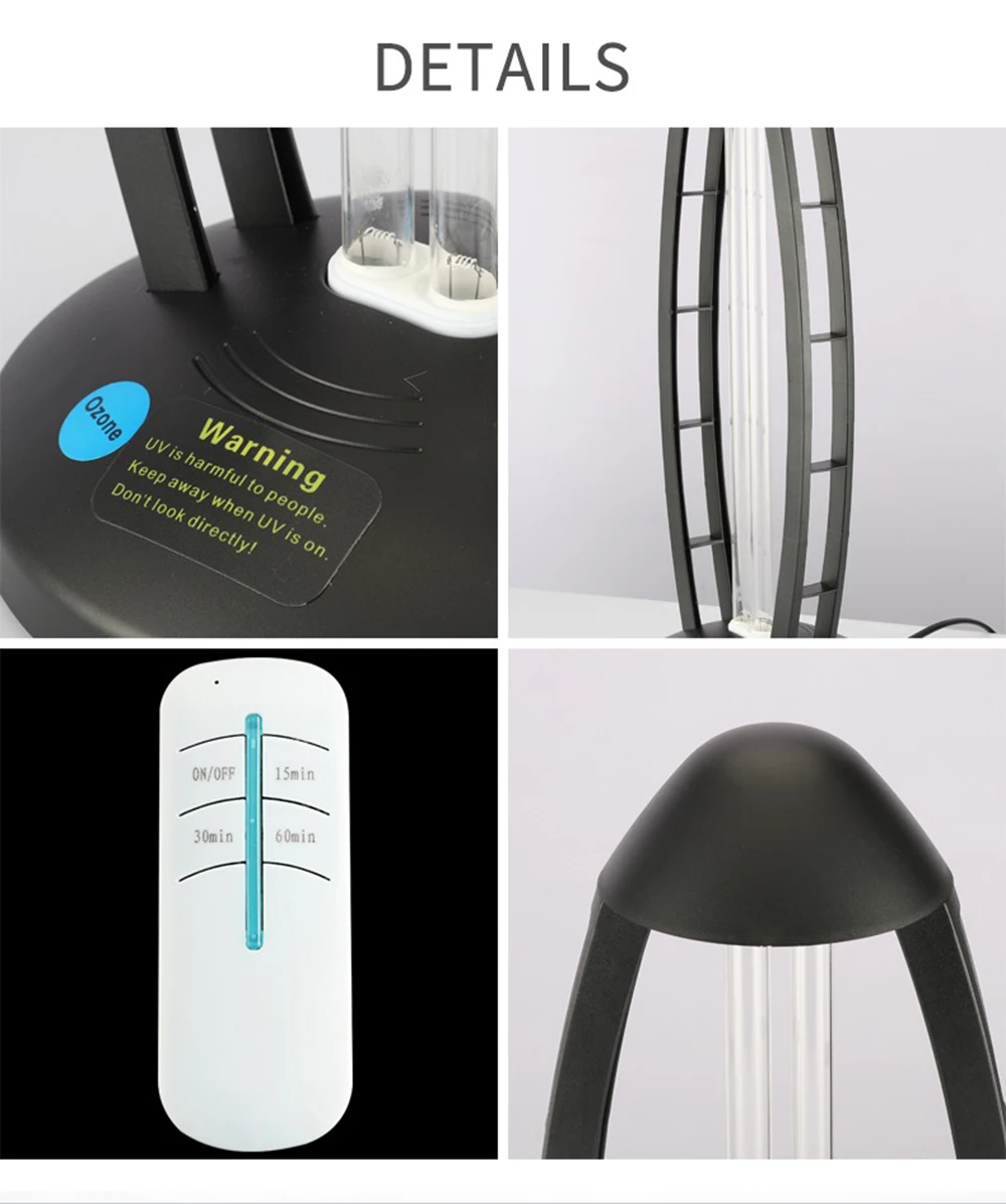 38W High Ozone UV Disinfection lampUVC Germicidal Light remote control Sterilizing Light 110V 220V Household Ultraviolet Lamps
38W High Ozone UV Disinfection lampUVC Germicidal Light remote control Sterilizing Light 110V 220V Household Ultraviolet Lamps