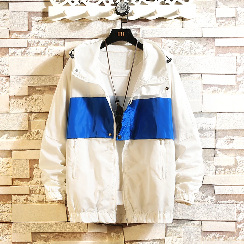 2021 Spring Autumn Men Sportwear Jacket Hooded Windbreaker Outdoor Bomber Jacket For Men Streetwear Ribbons Pockets Man Outwear
2021 Spring Autumn Men Sportwear Jacket Hooded Windbreaker Outdoor Bomber Jacket For Men Streetwear Ribbons Pockets Man Outwear