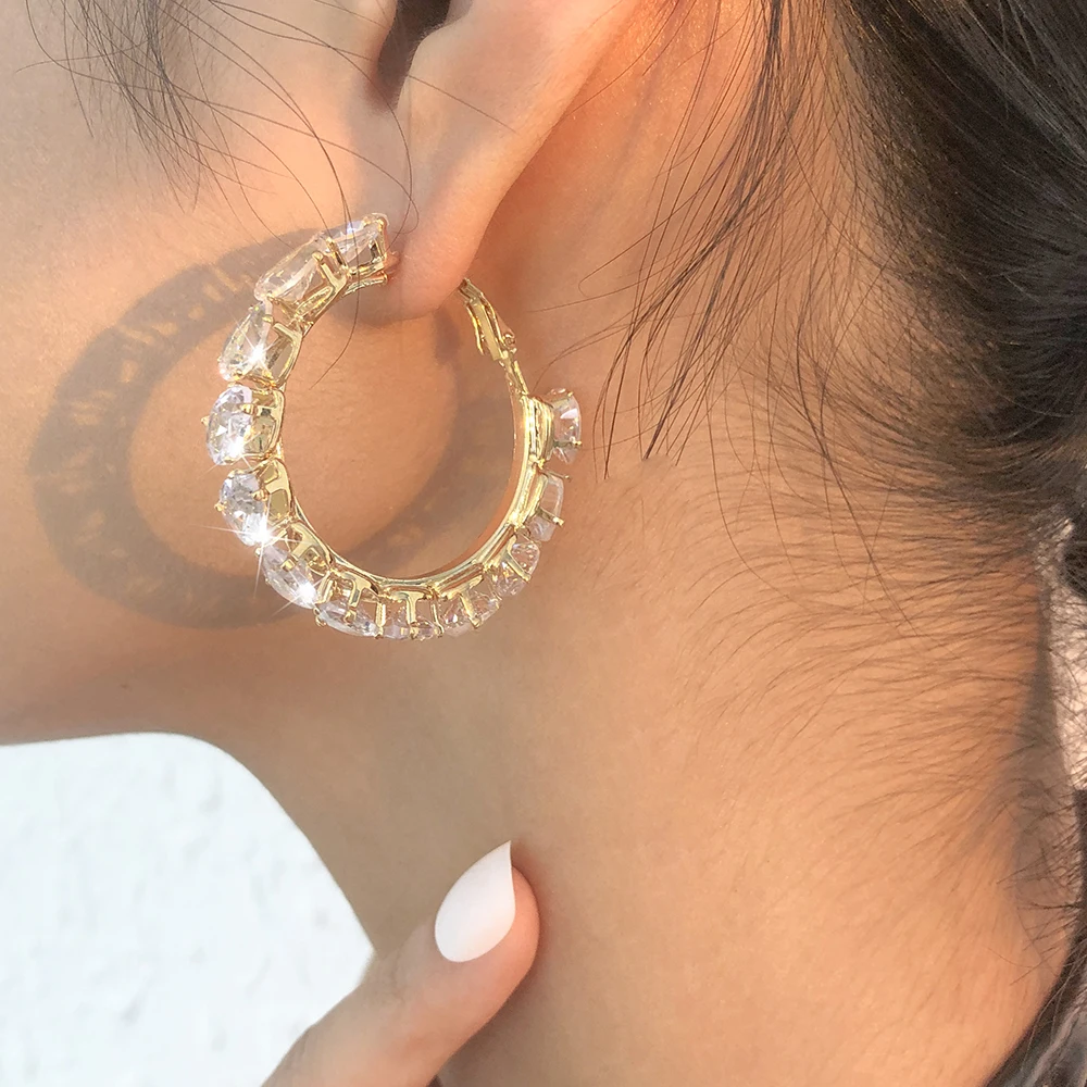 Серьги-кольца женские круглые с фианитами, E9832, 2021
Серьги-кольца женские круглые с фианитами, E9832, 2021