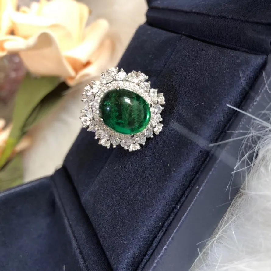 925 Sterling Silver Simulated Moissanite Emerald Ring 2020 Trend Oval Cut Engagement Aniversary Party Fine Jewelry
925 Sterling Silver Simulated Moissanite Emerald Ring 2020 Trend Oval Cut Engagement Aniversary Party Fine Jewelry