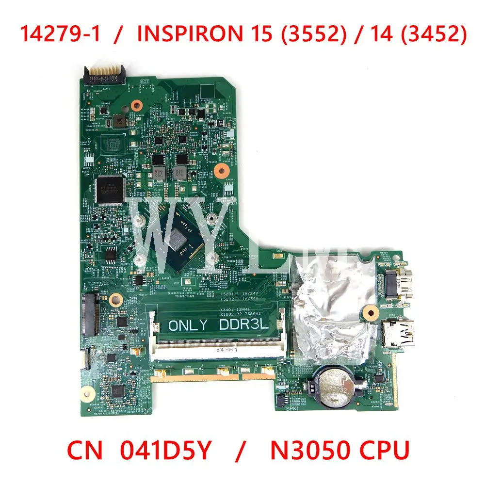 14279-1 N3050 процессор для DELL INSPIRON 15 (3552) 14 (3452) Материнская плата ноутбука Φ 41D5Y 100% ТЕСТ ОК
14279-1 N3050 процессор для DELL INSPIRON 15 (3552) 14 (3452) Материнская плата ноутбука Φ 41D5Y 100% ТЕСТ ОК