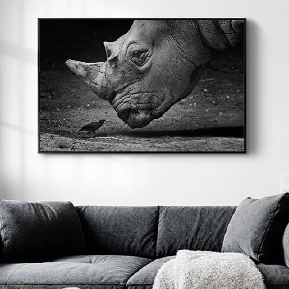 Africa Wildlife Black White Rhinoceros and Birds Canvas Paintings Animals Posters Prints Wall Pictures Living Room Home Decor
Africa Wildlife Black White Rhinoceros and Birds Canvas Paintings Animals Posters Prints Wall Pictures Living Room Home Decor