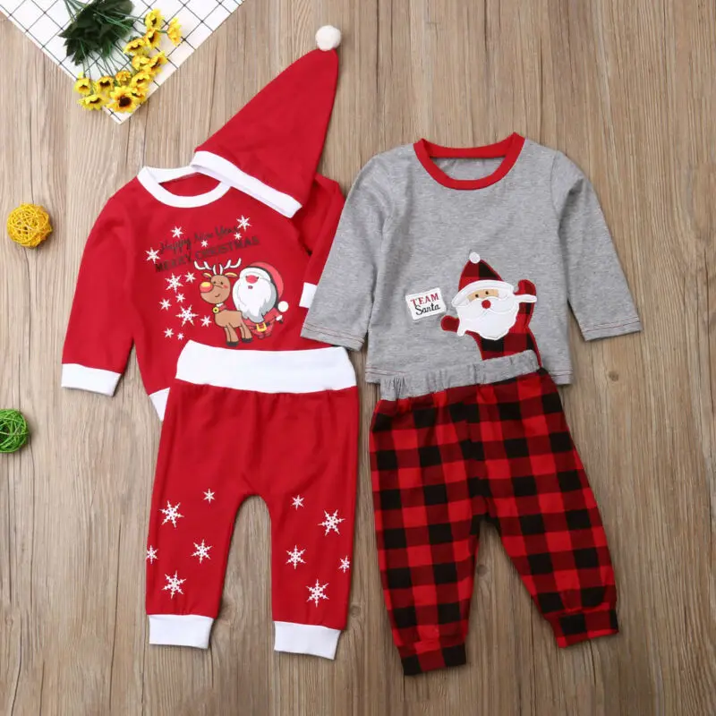 Autumn Winter Xmas Clothes 3pcs Kids Baby Girl Boy Christmas Costume T-shirt Pant Hat Cotton Casual Xmas Outfit Navidad Sets
Autumn Winter Xmas Clothes 3pcs Kids Baby Girl Boy Christmas Costume T-shirt Pant Hat Cotton Casual Xmas Outfit Navidad Sets