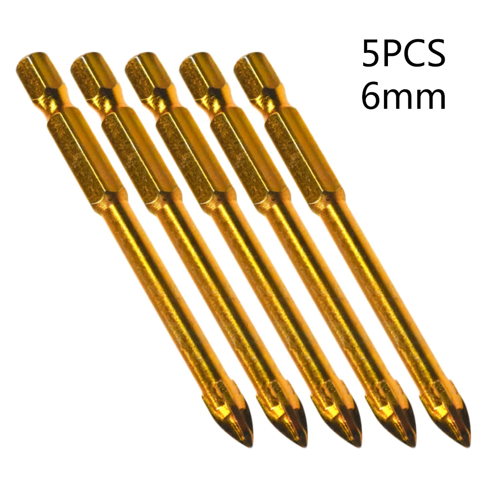 5Pcs 6MM Glass Drill Bit Set Alloy Carbide Point With 4 Cutting Edges Tile & Glass Cross Spear Head Drill Bits
5Pcs 6MM Glass Drill Bit Set Alloy Carbide Point With 4 Cutting Edges Tile & Glass Cross Spear Head Drill Bits