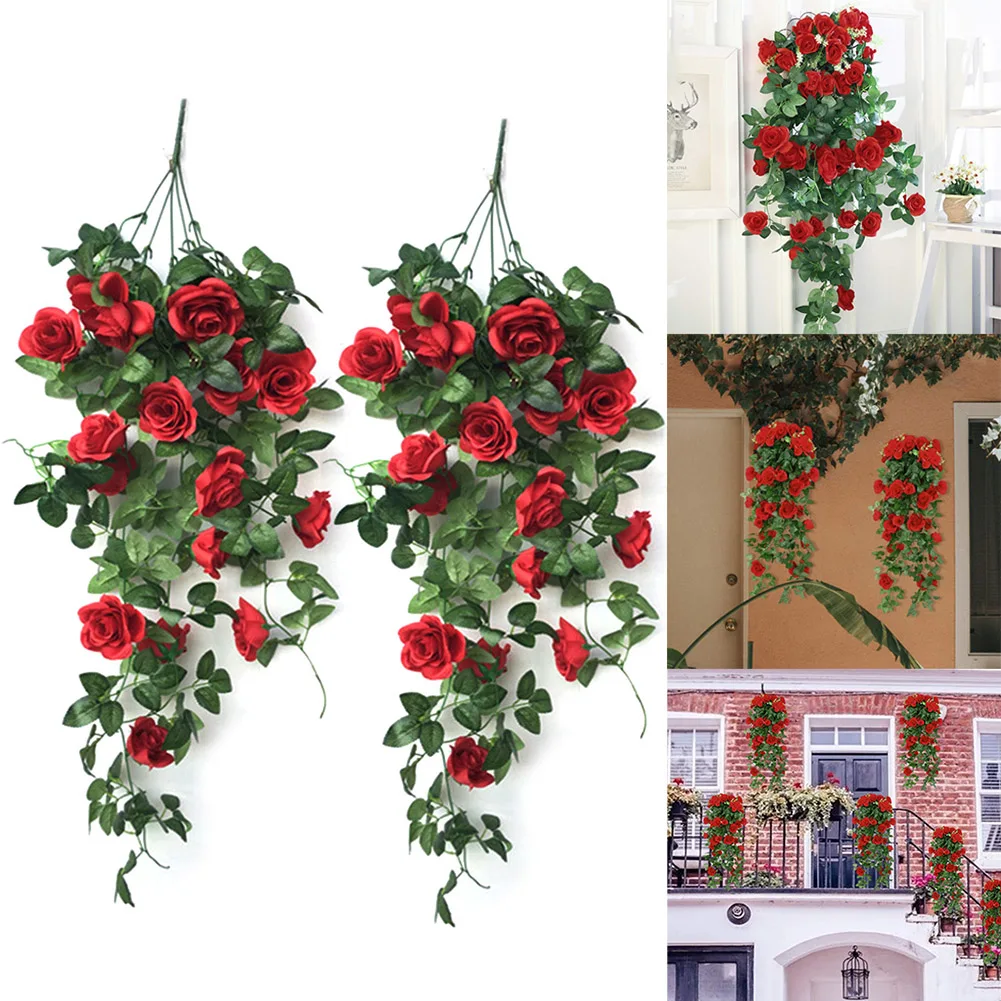 Artificial Flower Rattan Fake Plant Vine Decoration Wall Hanging Roses Wedding Decorative Wreath Home Decor Accessories
Artificial Flower Rattan Fake Plant Vine Decoration Wall Hanging Roses Wedding Decorative Wreath Home Decor Accessories