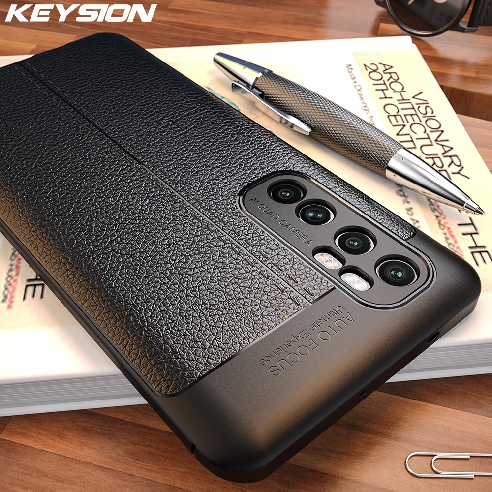 Ударопрочный чехол KEYSION для Xiaomi Mi Note 10 Lite Pro кожаный силиконовый телефона Youth