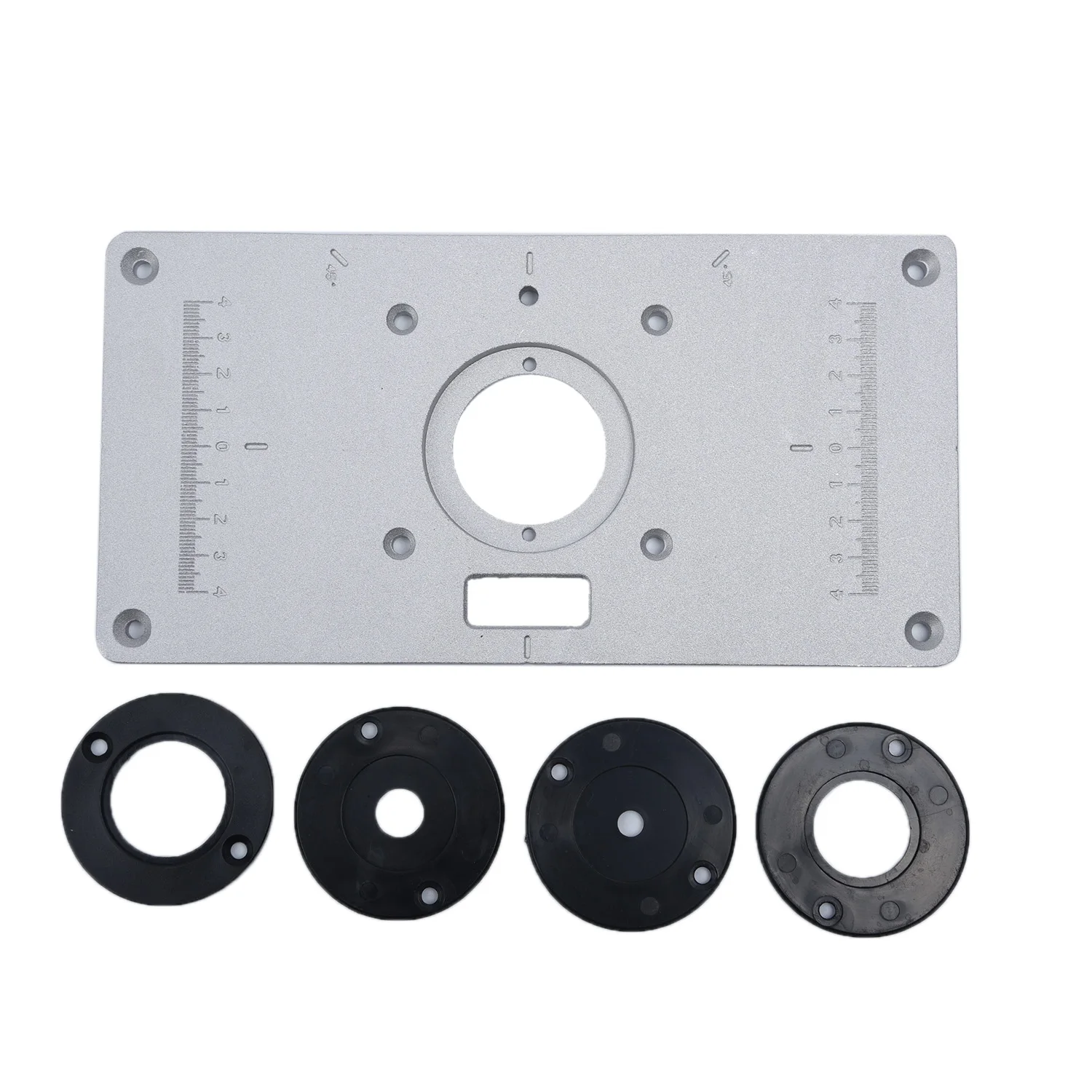 Aluminum Router Table Insert Plate 9.25x4.72x0.31 W/4 Rings Screws For Woodworking Router Table Insert Plate Rings Screw Set
Aluminum Router Table Insert Plate 9.25x4.72x0.31 W/4 Rings Screws For Woodworking Router Table Insert Plate Rings Screw Set