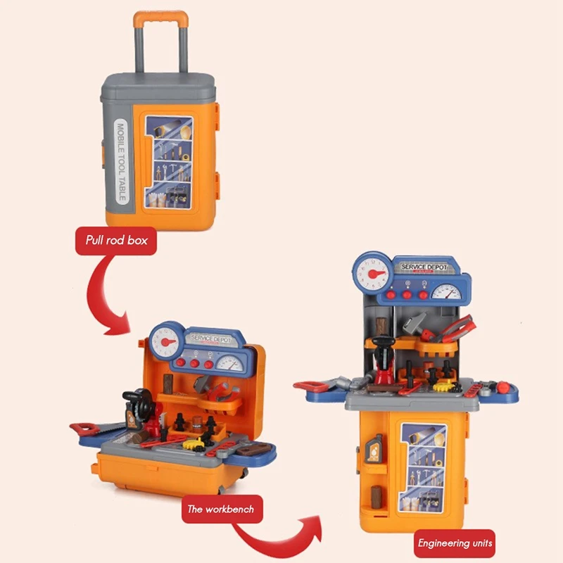 Kids Tool Bench Toy Set 3 in 1 Carpenter Engineer Role-Play Suitcase Toys 39 Pcs Simulation Pretend Playset for Toddlers
Kids Tool Bench Toy Set 3 in 1 Carpenter Engineer Role-Play Suitcase Toys 39 Pcs Simulation Pretend Playset for Toddlers