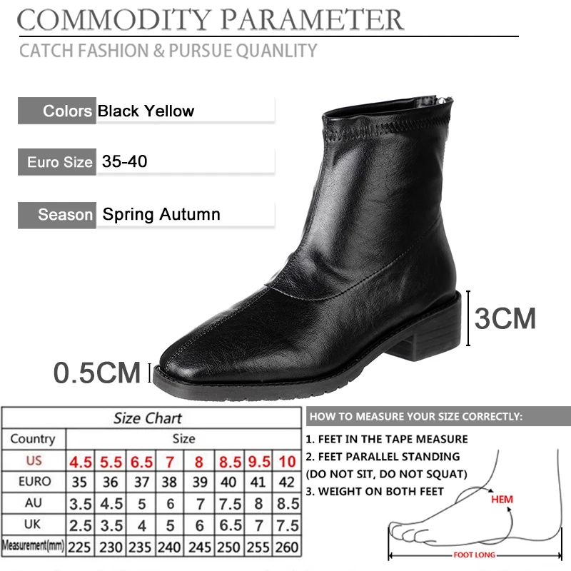 BYQDY Back Zipper Ankle Boots PU Leather Square Heel Ladies Boots Casual Outside Square Toe Shoes Basic Med Heel Women Boots
BYQDY Back Zipper Ankle Boots PU Leather Square Heel Ladies Boots Casual Outside Square Toe Shoes Basic Med Heel Women Boots