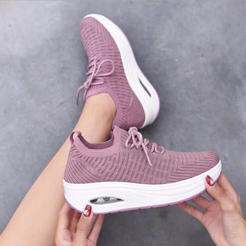 Fashion Women Breathable Mesh Shoes Ladies Wedges Heel Shoes Ladies Lace-up Sneakers Women Platform Casual Sport Shoes
Fashion Women Breathable Mesh Shoes Ladies Wedges Heel Shoes Ladies Lace-up Sneakers Women Platform Casual Sport Shoes