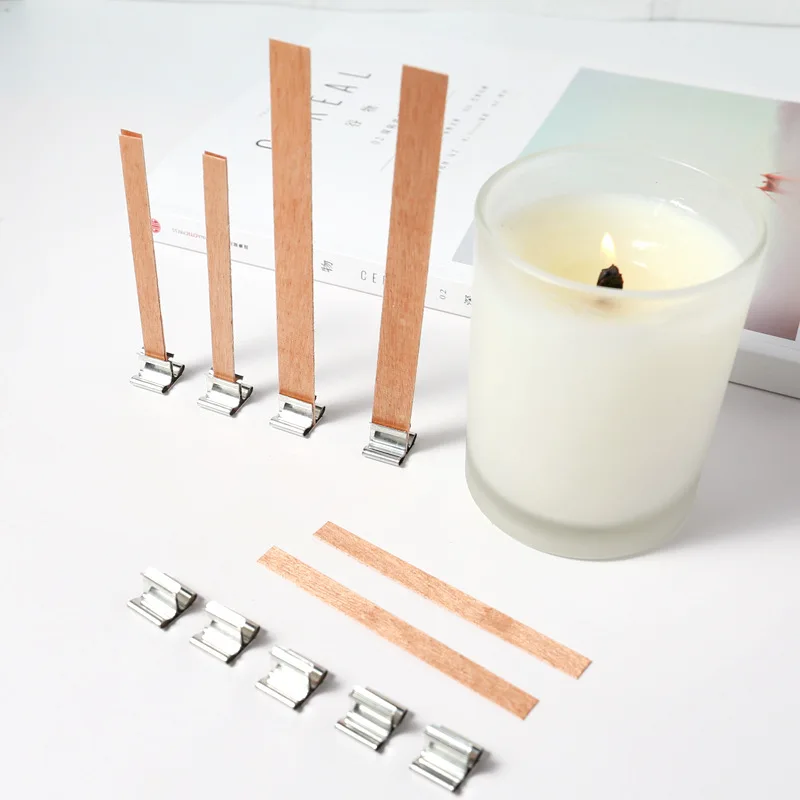 20pcs 9-15mm Wooden Wick Candle With Sustainer Tab Candle Wick Core For DIY Candle Making Supply Soy Parffin Wax Wood Wicks
20pcs 9-15mm Wooden Wick Candle With Sustainer Tab Candle Wick Core For DIY Candle Making Supply Soy Parffin Wax Wood Wicks