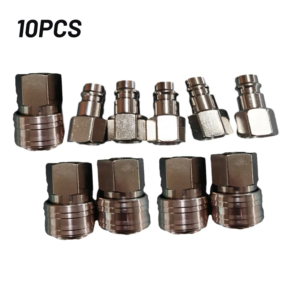 10pcs Euro Compressor Air Line Coupler Connector Fitting 1/4 BSP Connect Release Male Thread + Fitting With Male Thread
10pcs Euro Compressor Air Line Coupler Connector Fitting 1/4 BSP Connect Release Male Thread + Fitting With Male Thread