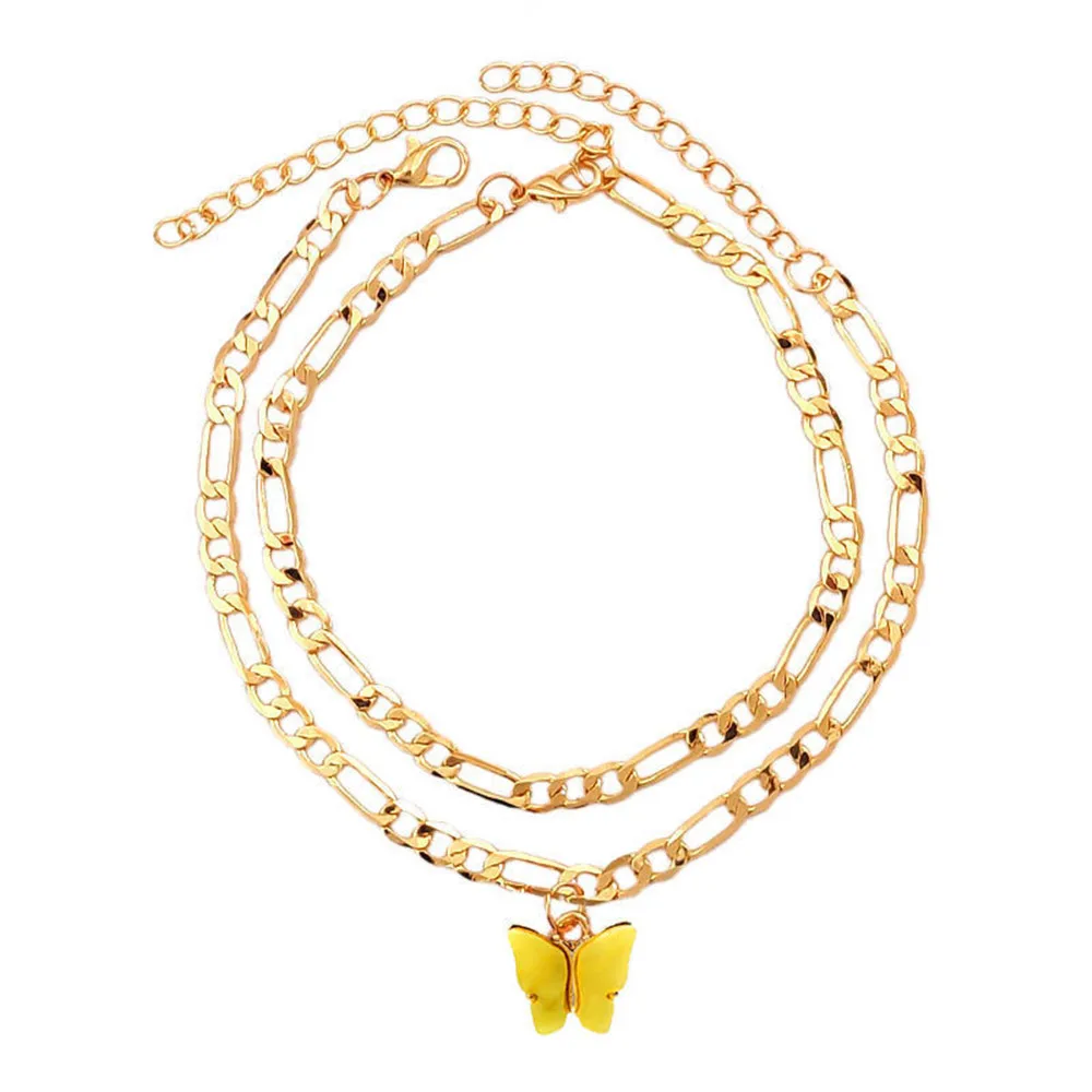 2PCS Cute Butterfly Charm Cuban Link Chain Anklet for Women Alloy Butterfly Pendant Anklet Beach Foot Chain Bracelet Jewelry
2PCS Cute Butterfly Charm Cuban Link Chain Anklet for Women Alloy Butterfly Pendant Anklet Beach Foot Chain Bracelet Jewelry