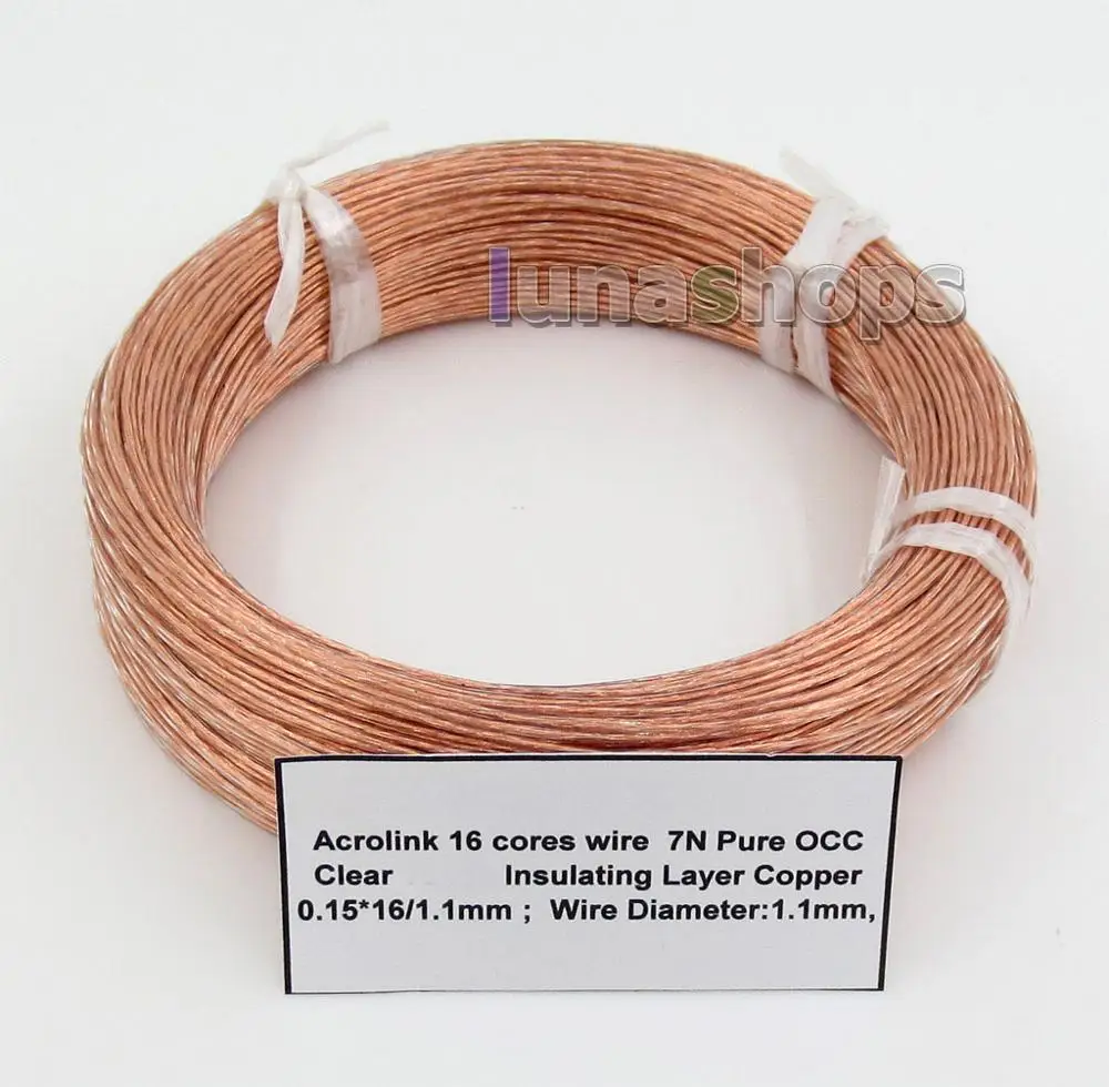 LN005669 Acrolink 16 cores Pure 7N OCC Signal Wire Cable 0.3mm2 0.15mm*16 Dia:1.1mm For DIY Hifi
LN005669 Acrolink 16 cores Pure 7N OCC Signal Wire Cable 0.3mm2 0.15mm*16 Dia:1.1mm For DIY Hifi