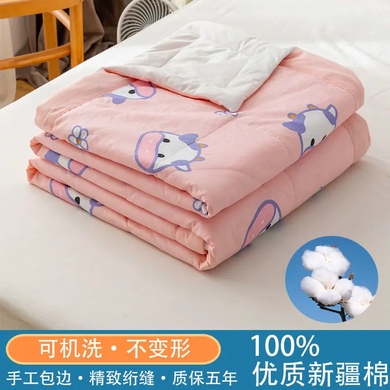 100% Cotton Summer Cool Quilt Air Conditioner Quilt Summer Thin Quilt Machine Washable Single Double Spring And Autumn Dormitory
100% Cotton Summer Cool Quilt Air Conditioner Quilt Summer Thin Quilt Machine Washable Single Double Spring And Autumn Dormitory