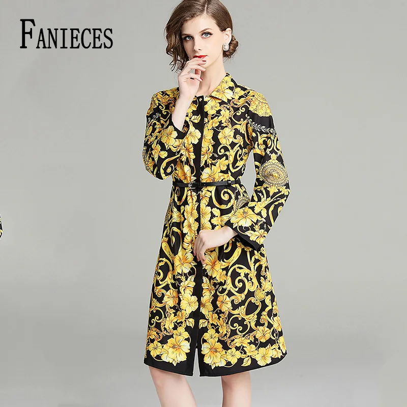 Summer Autumn Runway Mid calf Casual Dress Women Vintage Elegant Long Sleeve Printed Shirt Dresses High Waist A-Line Vestidos
Summer Autumn Runway Mid calf Casual Dress Women Vintage Elegant Long Sleeve Printed Shirt Dresses High Waist A-Line Vestidos
