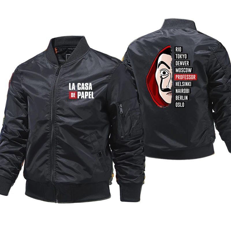 Бомберы La Casa De Papel, куртки chaqueta gruesa de aviador para hombre, ropa de Street, cazadora, abrigo, talla grande 5XL
Бомберы La Casa De Papel, куртки chaqueta gruesa de aviador para hombre, ropa de Street, cazadora, abrigo, talla grande 5XL