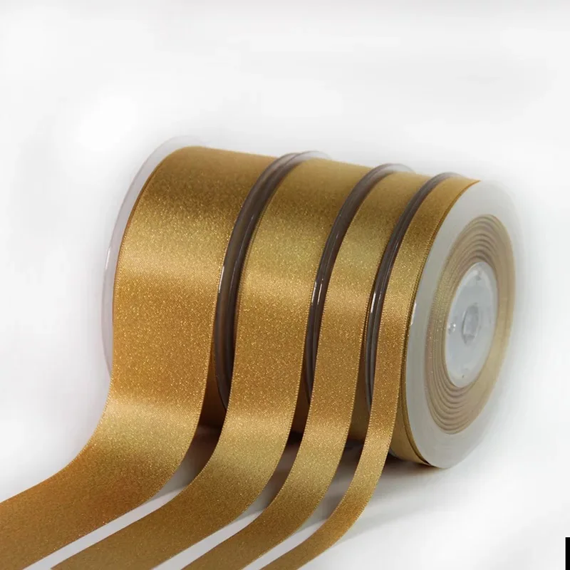 9/15/25/38MM 5yards Gold Weft Polyester Satin Ribbon double face for Wedding Decoration Candy Cake Gift Wrapping DIY Bow
9/15/25/38MM 5yards Gold Weft Polyester Satin Ribbon double face for Wedding Decoration Candy Cake Gift Wrapping DIY Bow
