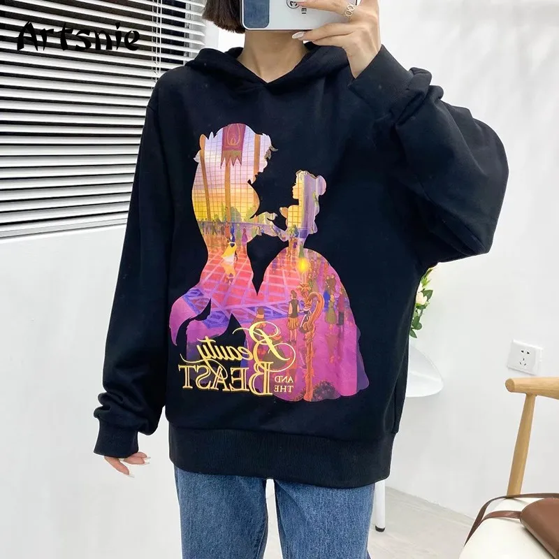 Artsnie Disney Cartoon Sweatshirt Women Autumn 2021 Hooded Long Sleeve Black Oversized Hoodies Streetwear Knitted Sweatshirts
Artsnie Disney Cartoon Sweatshirt Women Autumn 2021 Hooded Long Sleeve Black Oversized Hoodies Streetwear Knitted Sweatshirts