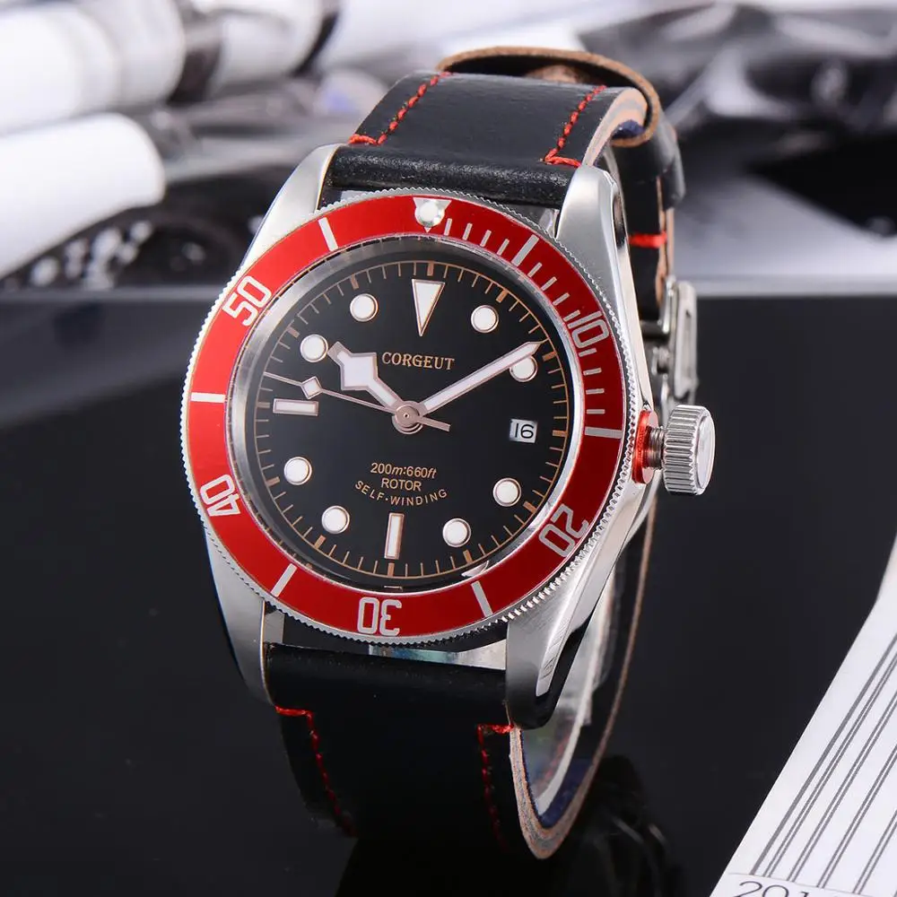 Corgeut Luxury Brand Mechanical Watch Black dial Men Automatic Military Sport date Clock Leather Mechanical Wrist Watches
Corgeut Luxury Brand Mechanical Watch Black dial Men Automatic Military Sport date Clock Leather Mechanical Wrist Watches