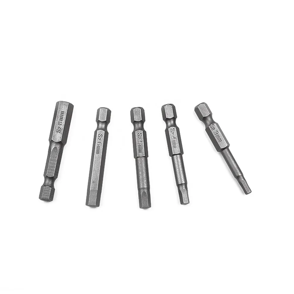 5Pcs 50mm 1/4in Shank H3/4/5/6/8 Magnetic Hex Screwdriver Bit Screw Driver Screwdriver Bit Set S2 Alloy Steel Screwdrivers
5Pcs 50mm 1/4in Shank H3/4/5/6/8 Magnetic Hex Screwdriver Bit Screw Driver Screwdriver Bit Set S2 Alloy Steel Screwdrivers