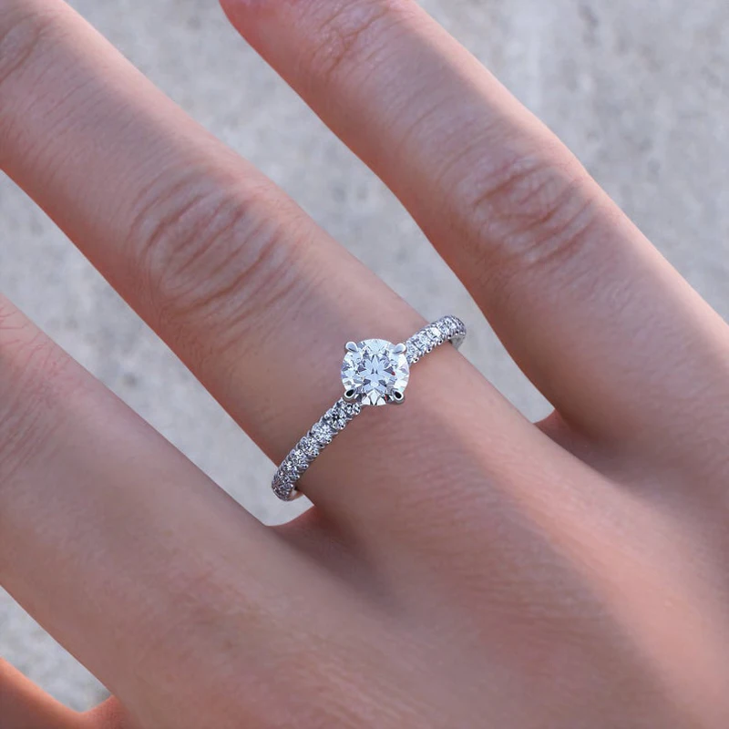 NASIYA Moissanite Engagement Ring in Solid 14k White Gold with Main 0.8ct 6mm EF Color Moissanite Wedding Ring For Women
NASIYA Moissanite Engagement Ring in Solid 14k White Gold with Main 0.8ct 6mm EF Color Moissanite Wedding Ring For Women