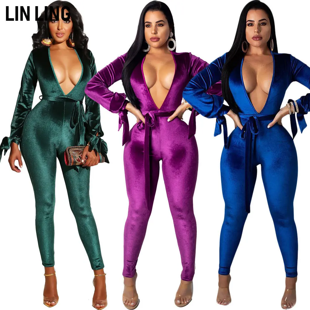 LINLING Long Sleeve Hollow Low Cut Deep V Sexy Bubble Sleeve Bandage High Waist Decorative Skinny Pencil Jumpsuit
LINLING Long Sleeve Hollow Low Cut Deep V Sexy Bubble Sleeve Bandage High Waist Decorative Skinny Pencil Jumpsuit