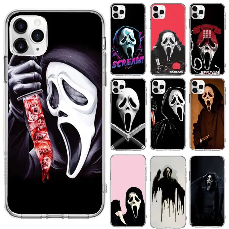 Ghostface Scream Phone Case For iphone 13 12 11 8 7 plus mini x xs xr pro max Transparent soft
Ghostface Scream Phone Case For iphone 13 12 11 8 7 plus mini x xs xr pro max Transparent soft