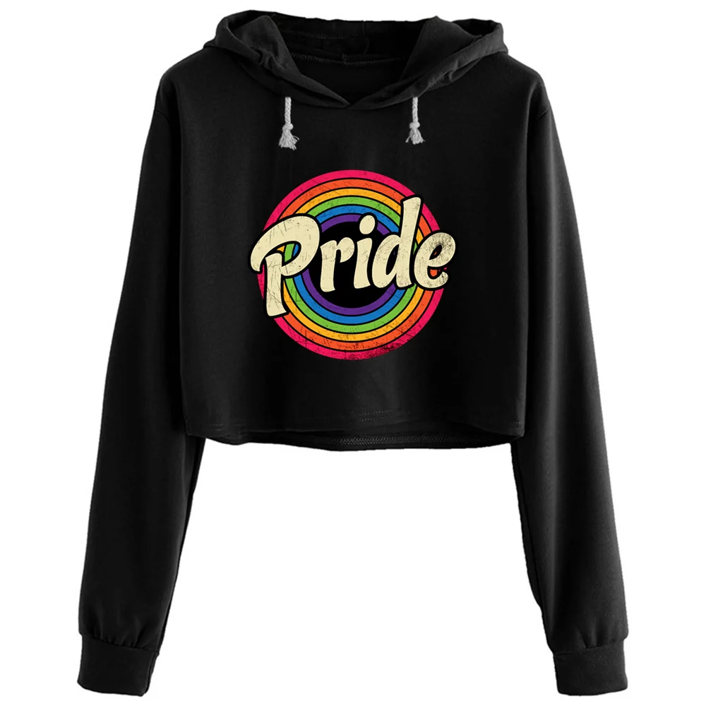 Gay Pride Rainbow Crop Hoodies Women Kawaii Goth Grunge Harajuku Pullover For Girls
Gay Pride Rainbow Crop Hoodies Women Kawaii Goth Grunge Harajuku Pullover For Girls