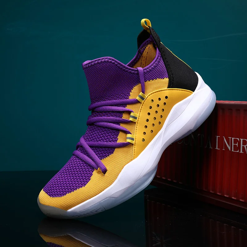 Couple Basketball Shoes Men High Top Sneakers Shock Absorption Basket Shoes Men Breathable Sports Trainers Male Ankle Boots
Couple Basketball Shoes Men High Top Sneakers Shock Absorption Basket Shoes Men Breathable Sports Trainers Male Ankle Boots