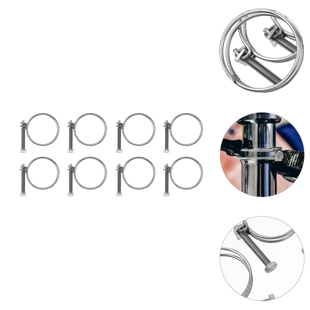 8pcs Stainless Steel Hose Clamps Pipe Clamps Double Wire Hose Clamps Pipe Hoops
8pcs Stainless Steel Hose Clamps Pipe Clamps Double Wire Hose Clamps Pipe Hoops
