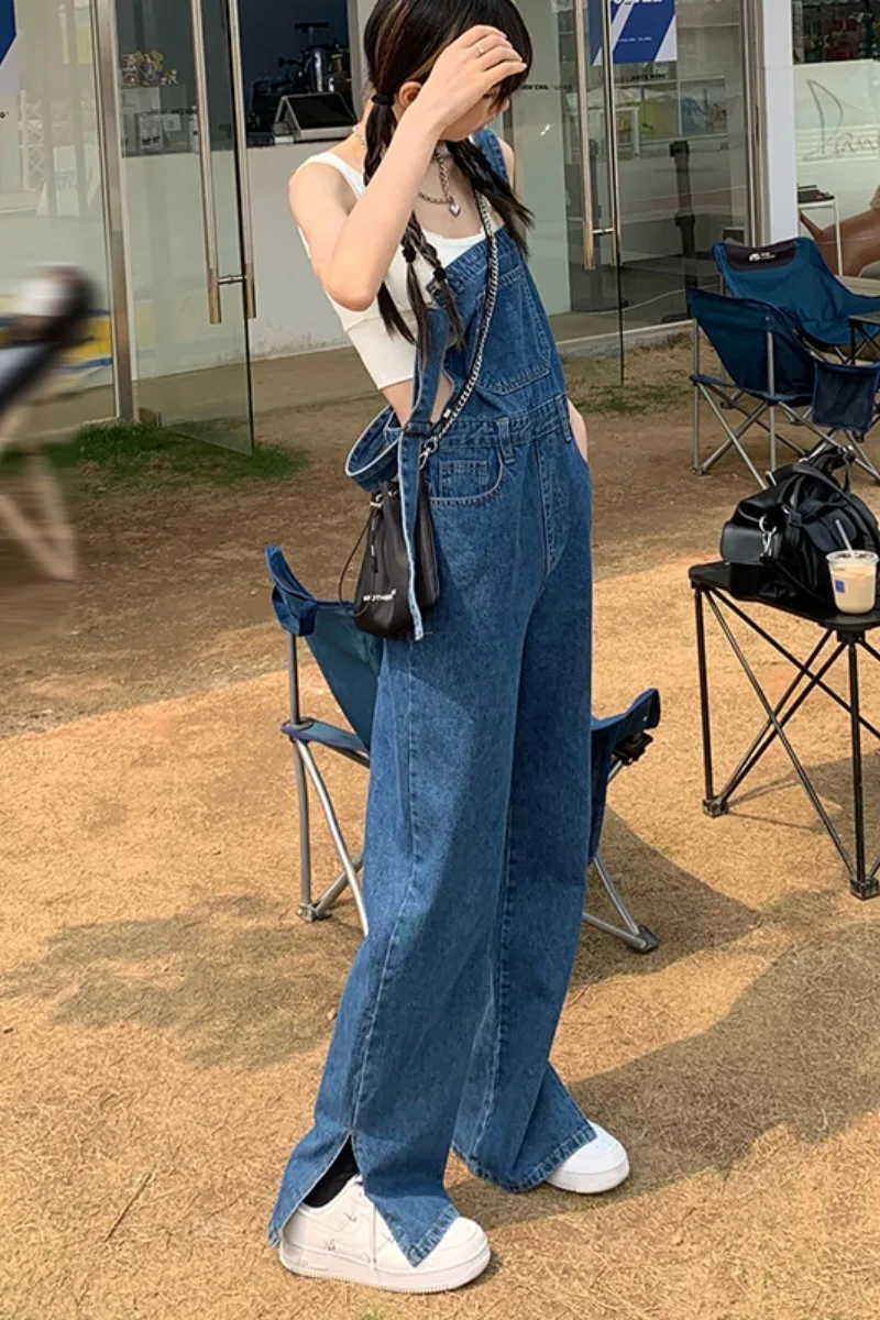 80's Slouchy girl retro age reduction loose split pants leg strap jeans commute campus 2021 summer
80's Slouchy girl retro age reduction loose split pants leg strap jeans commute campus 2021 summer